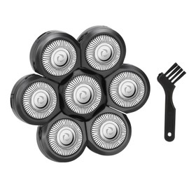 Wanocean 7 Blade Replacement Head, Universal 7 Blade Head for Bald Men Replacement, Easy Install Shaver Head for Wet&Dry Bald and Face for Birthday Father's Day Gifts