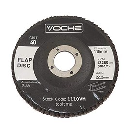 10 Pack of 115mm 40 Grit Aluminium Oxide Flap Discs for Angle Grinders