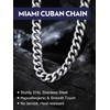 Bandmax Necklace Chain for Men, 3mm Miami Cuban Link