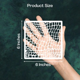 CrafTreat Reusable 6x6 inch (12 pcs) Animal Skin Set Stencils for Painting on Wood, Canvas, Paper, Fabric, Floor, Wall, Tile, DIY Art and Craft.