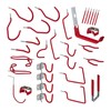 Relaxdays Wall Hooks 32-Piece Set, Tool Wall Mount Garage, Steel,
