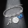 BESPMOSP Bracelet Gifts for Girls Women Letter A-Z Bracelet Blue