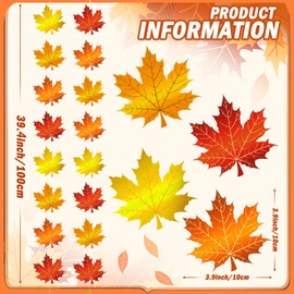 Janlaugh 12 Pack Fall Party Decorations Hanging Maple Leaves Garland Paper Hanging Decorations Pre Strung Banner for Home Garden Kitchen Office Wedding Wall Doorway Party Backdrop Thanksgiving Decor