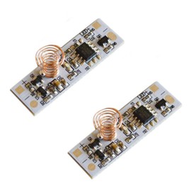 KOOBOOK 2Pcs Mini Touch Sensor Switch LED Strip Brightness Control Capacitive Sensing Switch Wide Voltage DC 3-24V