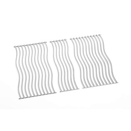 Napoleon S87003 Replacement Nonstick Stainless Steel Waved Cooking Grids for Triumph 410 Grills, Silver (Set of 2)