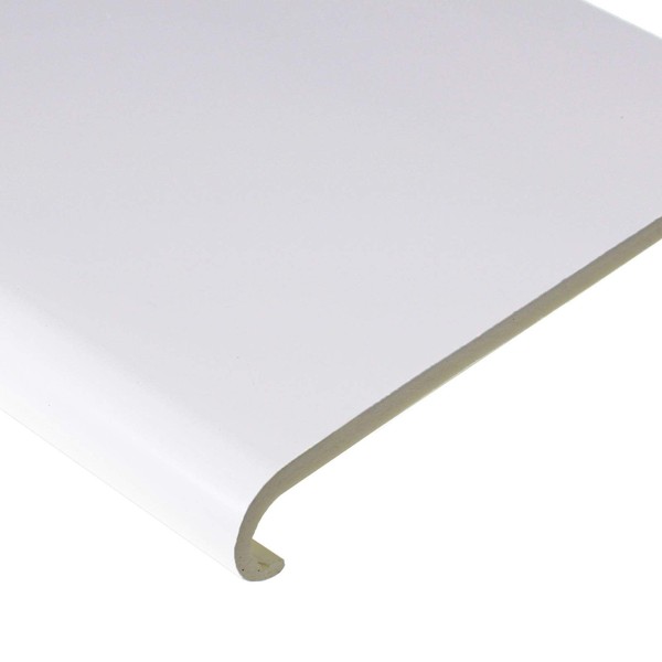 160mm White UPVC Bullnose Window Board/Cill Cover 1.25m Long 9mm Thick Plastic Window Sill Capping