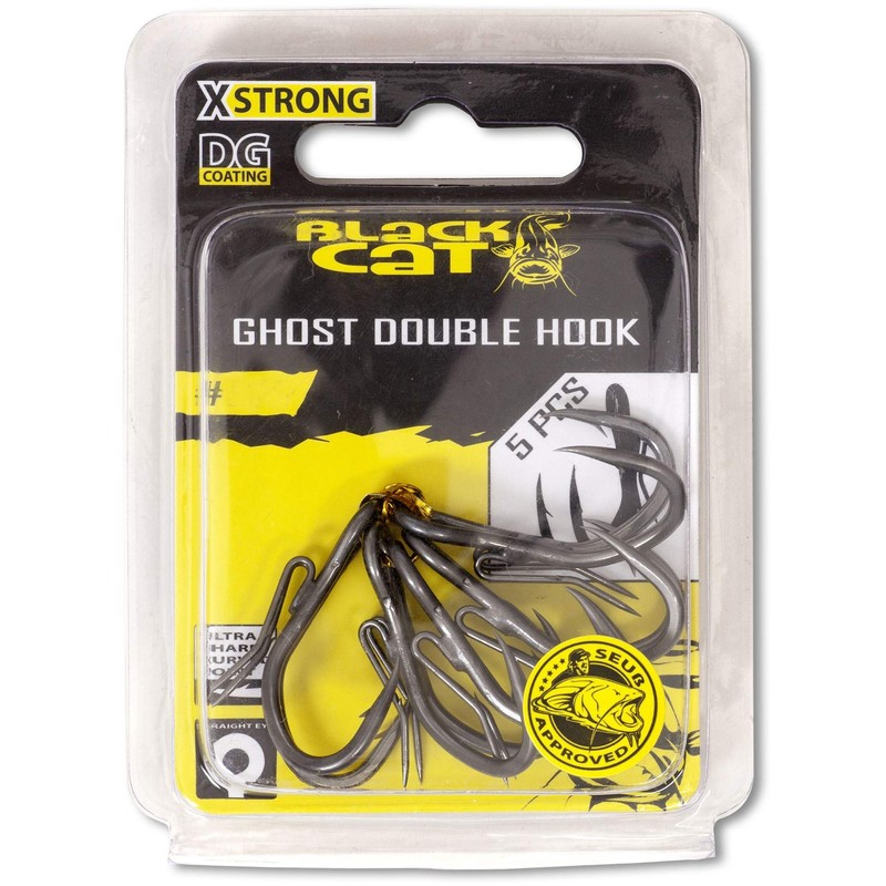 Black Cat Ghost Twin Hooks DG – 5 Catfish Hooks,