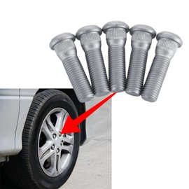 Lecctso 5PCS Wheel Studs, Wheel Hub Bolts, 49mm Long & M12x1.5 Steel Lug Bolts, Car Accessories Heavy Duty Wheel Bolt Compatible with Lexus Toyota Chevy Scion Pontiac OEM #610-266 90942-02049