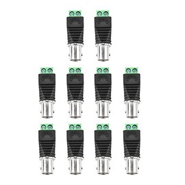 10 conectores coaxiales BNC hembra, color verde, adaptador de terminal para balun de video CCTV y cámara