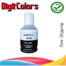 Digit Colors 4 PACK GI-26 Pigment Ink Bottle Set for Canon Pixma MAXIFY GX6020 GX7020 Printer