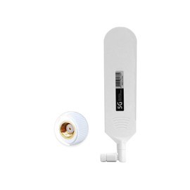Vecys 4G LTE Antenna RP SMA Male Plug 15dBi 4G/5G High Gain Omnidirectional Glue Stick Antenna 600-6000 MHz (White, 1 PCS)