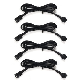 NBWDY 4pcs 120cm RGB LED Extension Cable Wire Set for Motorcycle & Car Neon Strip Lights
