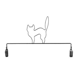 Ackfeld Manufacturing Classic Motifs 6 Inch Black Cat Craft Hanger With Holding Clips