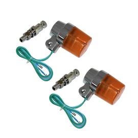 MADMAX General Purpose Round European Turn Signal Orange With Mounting Stay (Short) 2 Pieces SET