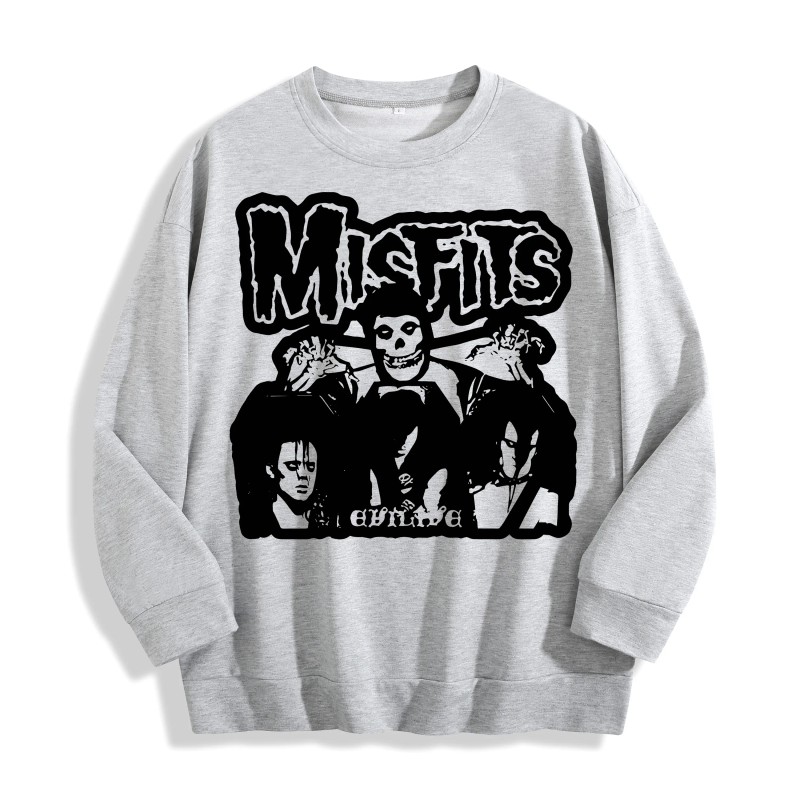 Misfits Band Evilive Graphic Crewneck Sweatshirt, US Warehouse, 6 ColorsSize: