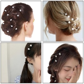 30 Pack Mini Pearl Hair Clips - Elegant White Pearl Hair Pins & Barrettes for Women & Girls - Bridal & Everyday Chic Hair Accessories
