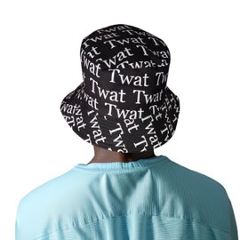 Unisex Bucket Hat, Reversible Pattern Bucket Cap for Men|Women, Twat Print Bucket Hat|Sun Hat | Streetwear Bucket Hat | gift Ideas (UK, Alpha, One Size, one Size fits 55-58cm, Mystery Black)