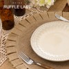 FunWheat Burlap Round Braided Placemats Set of 6 for Dining