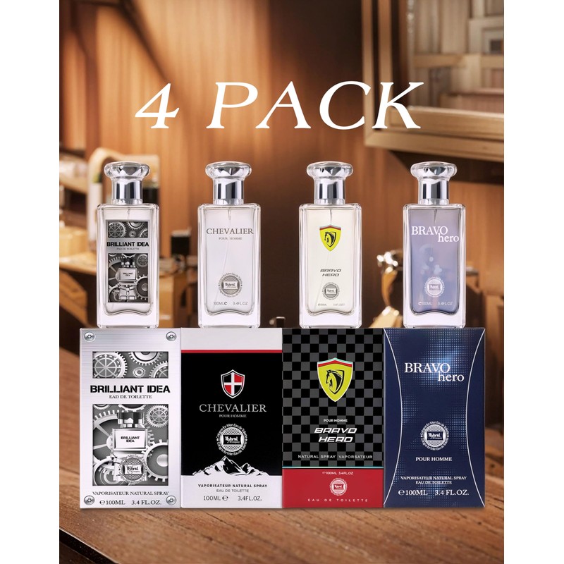 Hybrid & Company Mens 4 PCS Bravo Hero Black,Bravo Hero