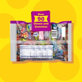 Colombina Mixins Chewy N' Gummy Candy Variety Pack, Individually Wrapped Gummies and Chews, Ideal For Party Favors, 13.2oz (Pack of 1)