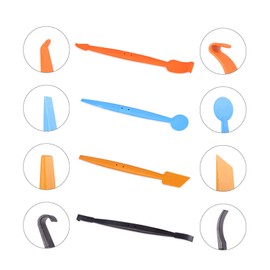 FOSHIO Car Vinyl Wrap Tool Kit 7 in 1 Flexible Magnetic Micro Stick Squeegee Curves Slot Tint Tool Kit with 14 Working Angles Fit for Installing All Contour Vehicle Wraps & Auto Stickers