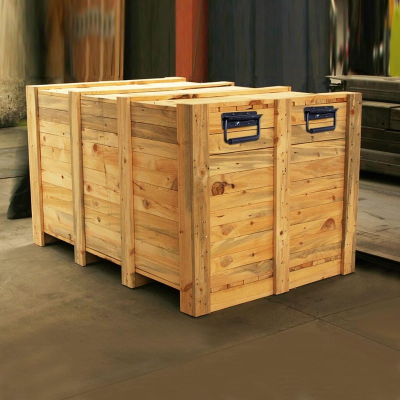 ORTAVA Pack of 2 Folding Handles, Spring-Loaded Crate Handle, Cold