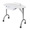 Manicure Nail Table,Portable Folding Station Desk Movable Manicure Table for