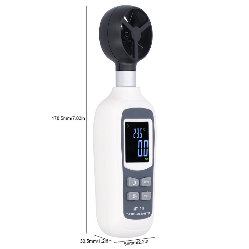 MT‑915 Mini Digital Anemometer LCD Handheld Wind Speed Gauge Meter