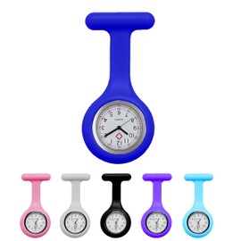Nurses Fob Watch Brooch for Women for The Health Care Industry Nurses Watch Silicon (Royal Blue)