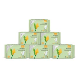 uNeat 2X Long with Wings Ultra Thin Sanitary Pads, Unscented, Eliminates Odor, Heavy Absorbency, Overnight (2X Long, 8 Count/Pack, 6-pack)