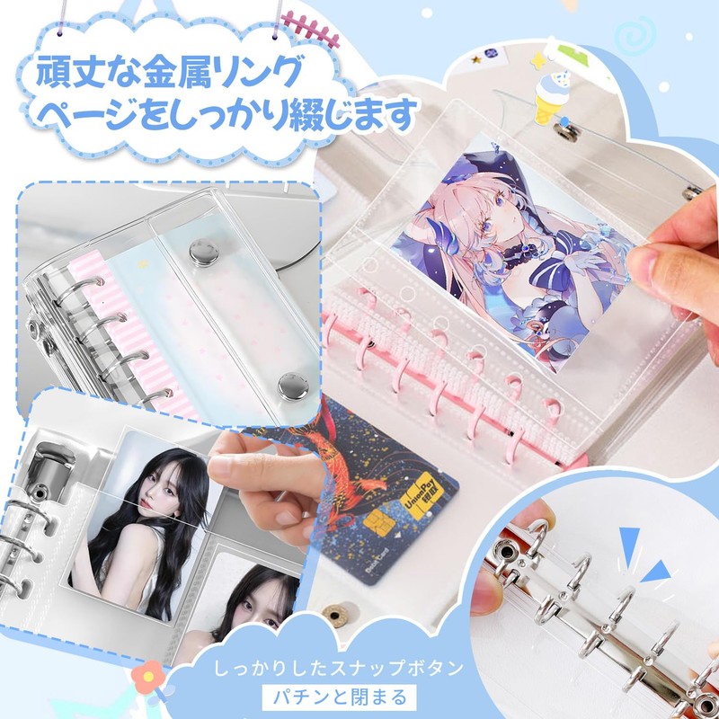 Seal Notebook, A7, Clear, 10 Refills, 11 Pieces/20 Sheets, Loose