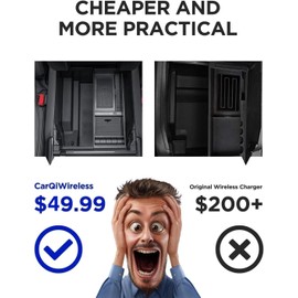 CarQiWireless Wireless Charger for F150 2009-2023 2024 2025, Center Console Organizer Box for Ford F150 Accessories F-150 2009-2014 2015 2016 2017 2018 2019 2020 2021 2022 2023 2024 2025