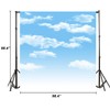 AOFOTO 8x8ft Blue Sky Backdrops White Clouds Photography Background Photo