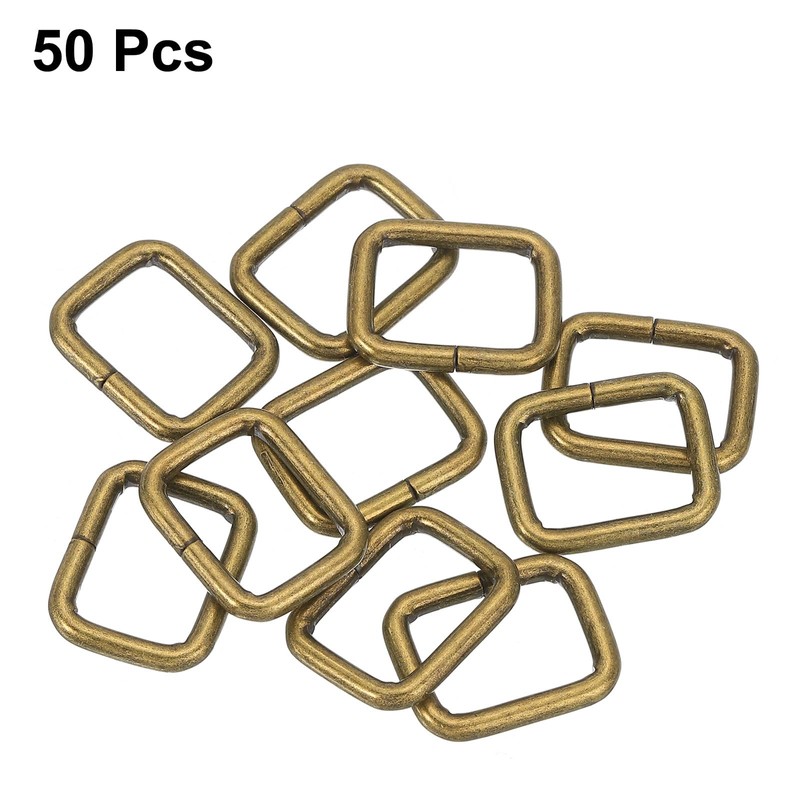QUARKZMAN Metal Rectangle Ring Buckles and Clasps, Metal Rings Rectangular
