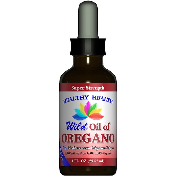 Healthy Health Oregano Oil - Wild Mediterranean - ECO Certified Organic (3 Bottle Pack) Super Strength 86% Carvacrol, All Natural Food Grade Oil of Oregano, Non GMO 1 fl. Oz