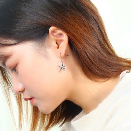 Animal Earrings Dolphin/Crab/Starfish/Snake/Turtle/Panda Dangle Drop Earring Charms, Pure Titanium Earring Hooks Hypoallergenic for Sensitive Ear, Fashion Lovely Dangling Earrings, Metal, No Gemstone