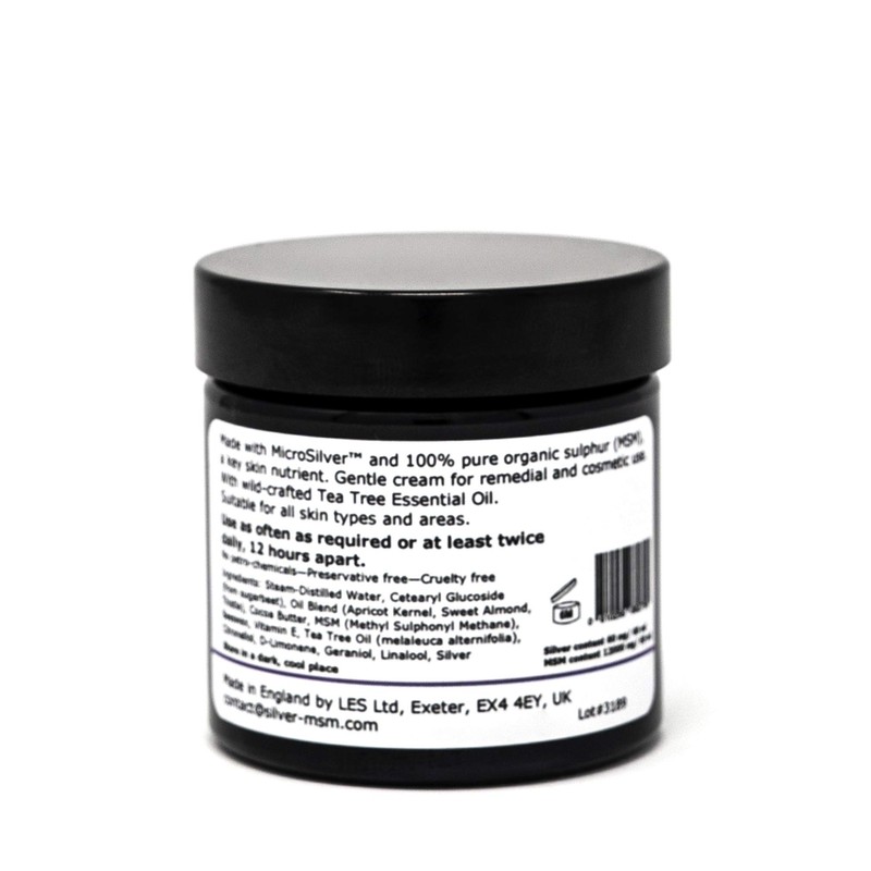 Silber-MSM Cream with Wild Collection Australian Tea Tree Oil -