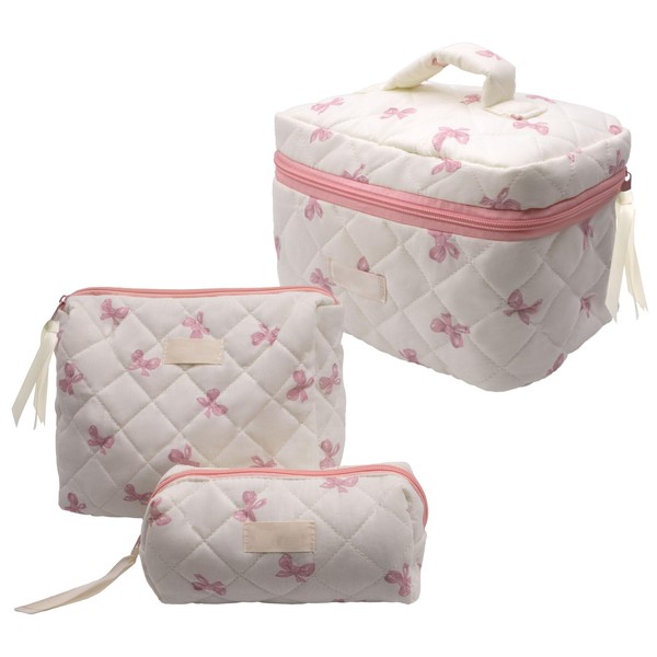 Primasage Pack of 3 Women's Make-Up Bag, Practical Cosmetic Bag