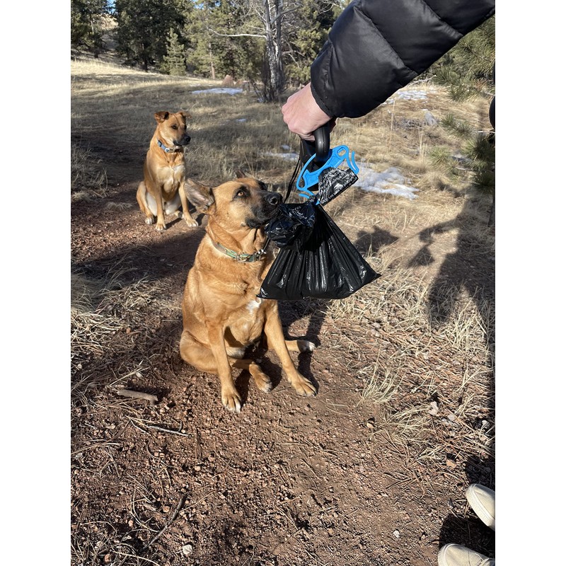 New Bag-N-Go Ultra Slim Bag Holder For Leash-One-Handed Operation- Keeps