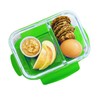 Bentgo Glass Snack (Green) – 2-Compartment Bento-Style Glass Food Storage