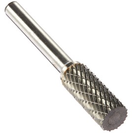 Drill America SA-4 Carbide Burr/Rotary File Cylindrical Double Cut for Die Grinder 7/16" Dia. x 1" Cut Length with 1/4" Shank and 2-3/4" Overall Length, DUL Series
