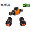 ABAZO Garden hose connection nipple, nipple with shut-off valve, regulating