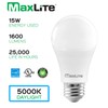 MaxLite A19 LED Bulb, Enclosed Fixture Rated, Daylight 5000K, 100W