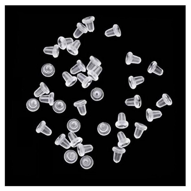1000pcs Cute Rubber Flower Petal Style Earring Backs Earnuts Ear
