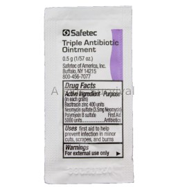 SafeTec 144 Triple Antibiotic Ointment Single Use Pouches Emergency First Aid Kits