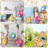 Thinkday 3 Pcs Easter Eggs Pillow Soft Plush Easter Eggs