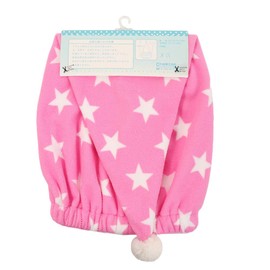 Marushin 0135003200 Cap Towel, Star Dot Pink, Width 9.1 x Length 23.6 inches (23 x 60 cm)