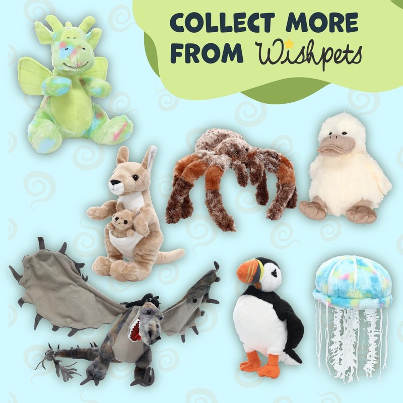 WISHPETS Plush Green 12" ConfettiSoft Dragon Soft Stuffed Animal