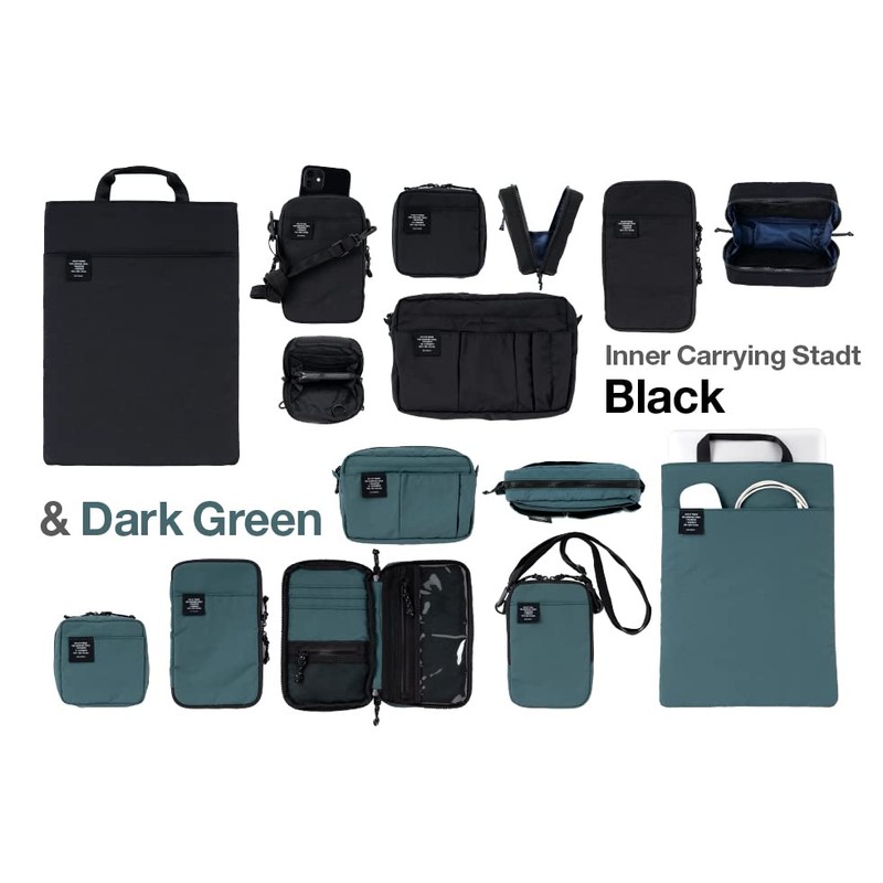 Delfonics Inner Carrying Studs, Smartphone Bag, Shoulder Bag, green (dark