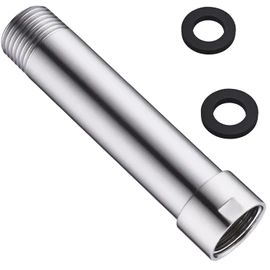 Shower Arm Extender, BSTIIU 4 Inch Shower Head Extension Arm, Female to Male NPT 1/2 Inch Straight Shower Arm, Chrome